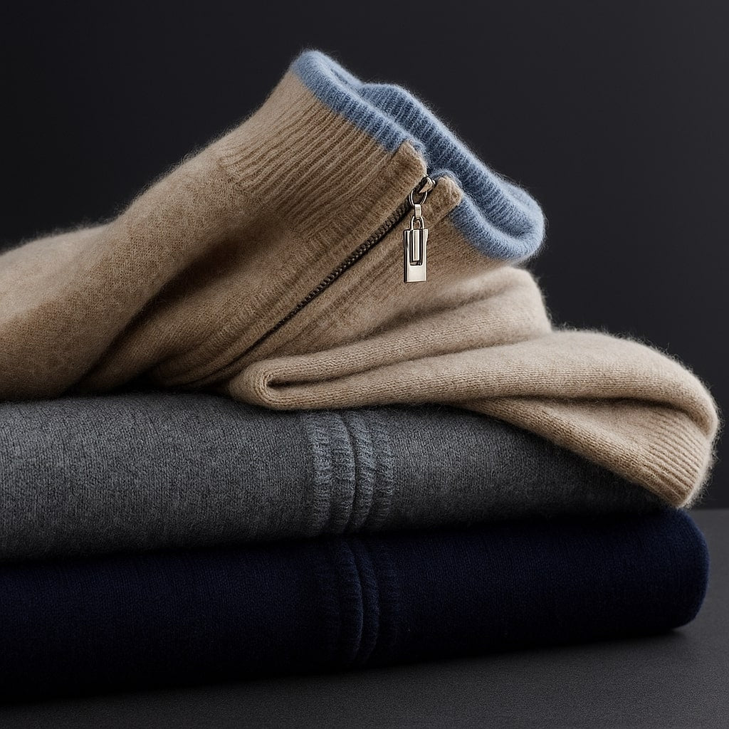 Knitted Zip-Up Cardigan Jacket for Everyday Layering