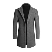 Henry Slim-Fit Wool Blend Mens Coats with Notched Lapel