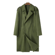 Preston Double-Breasted Long Wool-Blend Mens Coats Trench Style