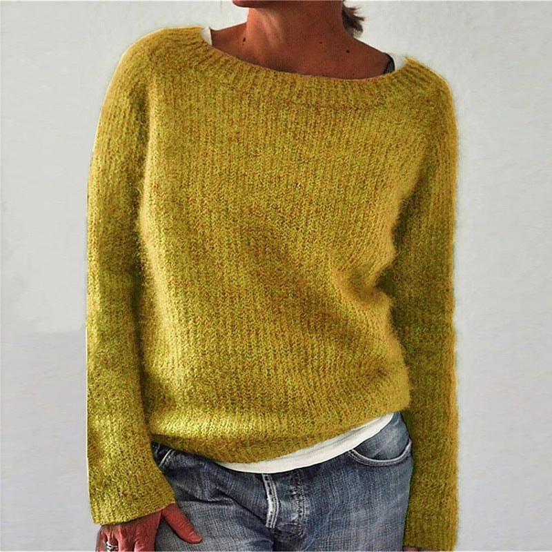 Klara Boat Neck Long Sleeve Knit Jumper for Women