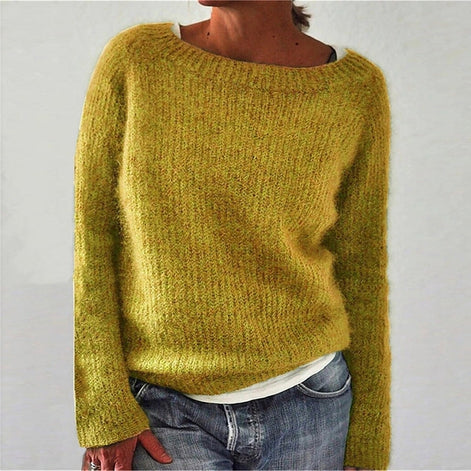Klara Boat Neck Long Sleeve Knit Jumper for Women