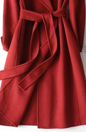 Virginia Belted Wrap Winter Coat for Women with A-Line Silhouette