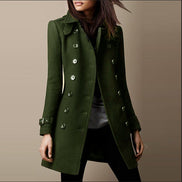 Janice Double-Breasted Mid-Length Winter Coat for Women