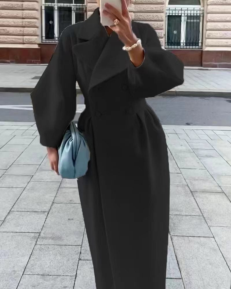 Phyllis Double Breasted Wrap Maxi Coat Winter Coats Women