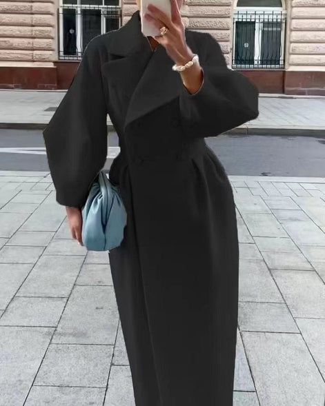 Phyllis Double Breasted Wrap Maxi Coat Winter Coats Women