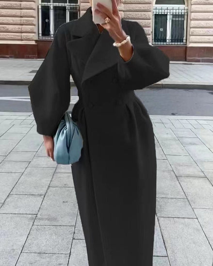 Phyllis Double Breasted Wrap Maxi Coat Winter Coats Women