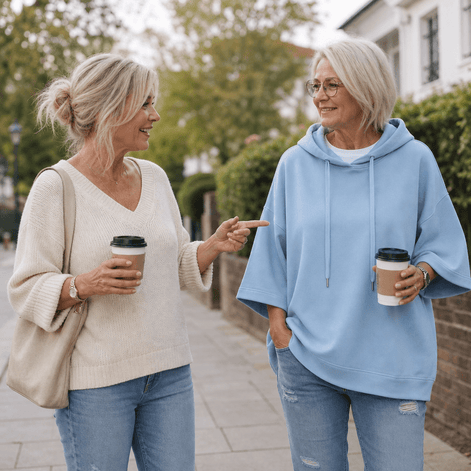 Oversized Wide-Sleeve Hooded Sweatshirt with Dropped Shoulders