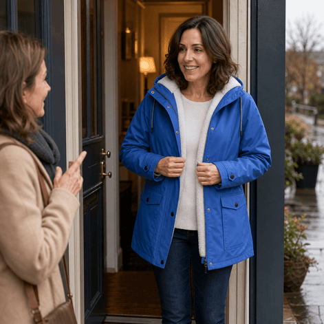 Plush-Lined Waterproof Hooded Parka Jacket for Women