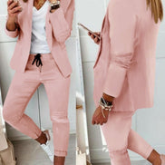 Women's Blazer and Jogger Two Piece Co Ord Set