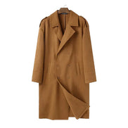 Preston Double-Breasted Long Wool-Blend Mens Coats Trench Style