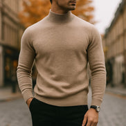Alfie Mock Neck Mens Knit Sweater with Relaxed Everyday Fit