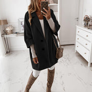 Katrina Oversized Cocoon Winter Coats for Women with Notched Lapel