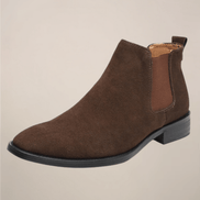 Suede Chelsea Ankle Mens Boots with Elastic Side Panels