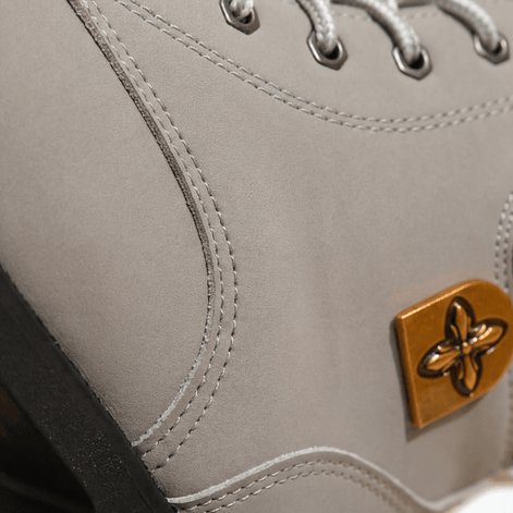 Stridara Lightweight Chunky Platform Combat Boots for Women in PU Leather