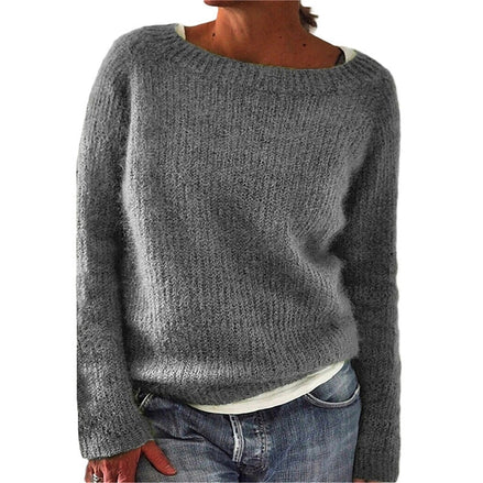 Klara Boat Neck Long Sleeve Knit Jumper for Women
