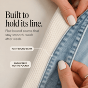 Women's Ribbed Knit Cardigan Coat with Denim Panel Trim