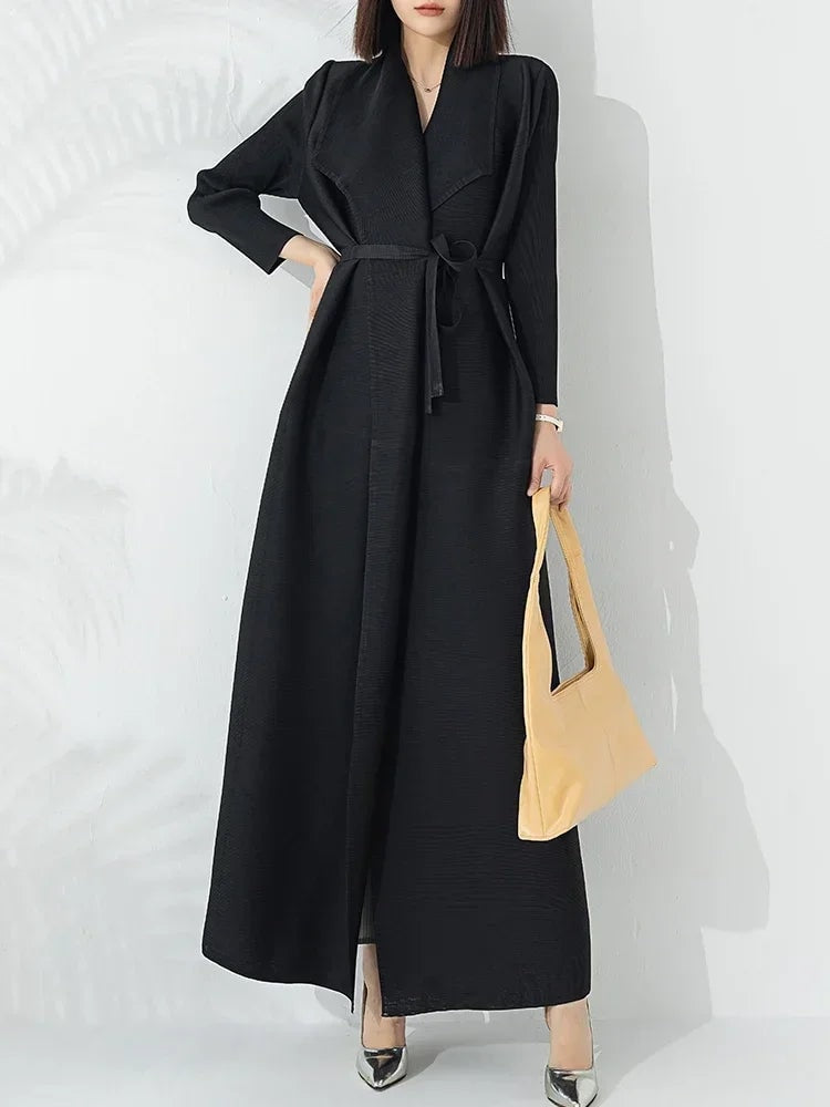 Reese Belted A-Line Winter Coat with Funnel Neck for Women