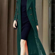 Elora Women's Belted Wool-Blend Longline Winter Coat with Shawl Collar