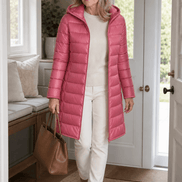 Women's Packable Quilted Puffer Jacket with Detachable Hood