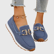 Lili Bit-Buckle Slip-On Sneakers with Orthopedic Cushioning for Women