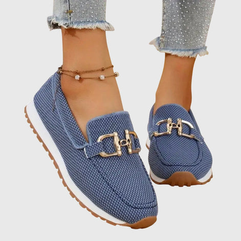 Lili Bit-Buckle Slip-On Sneakers with Orthopedic Cushioning for Women
