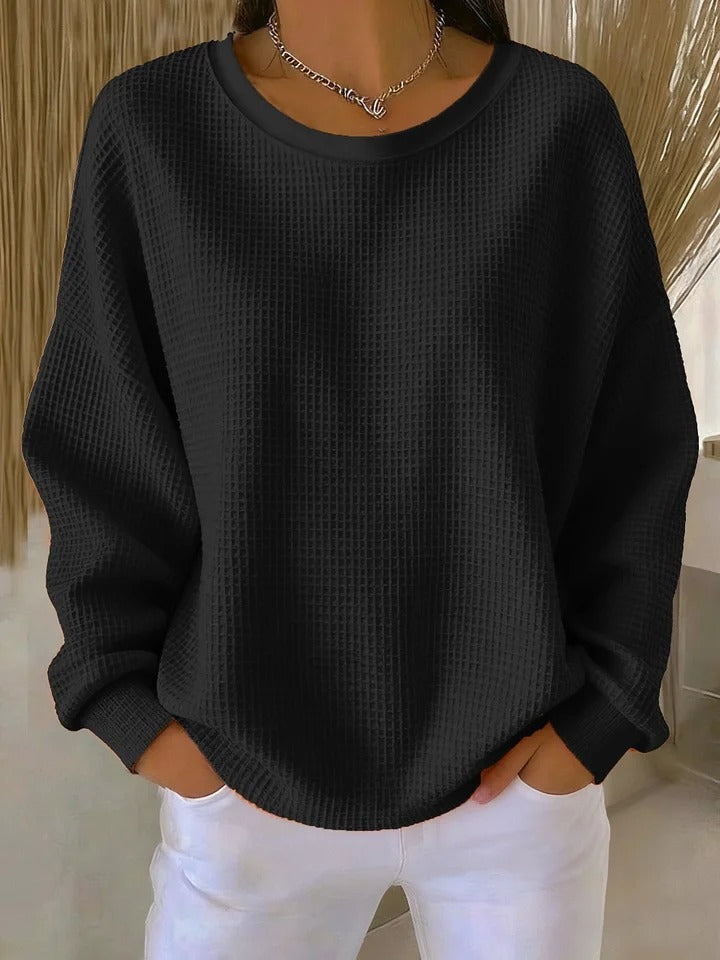 Lucille Oversized Waffle-Knit Jumper for Women