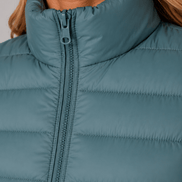 Women's Slim-Fit Quilted Puffer Jacket with Stand Collar