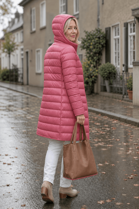 Women's Packable Quilted Puffer Jacket with Detachable Hood