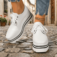 Elara Lace-Up Platform Oxford Shoes for Women's Comfort