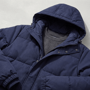 Hooded Puffer Jacket for Men with Adjustable Weatherproof Hood