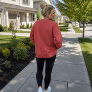 Restfield Oversized Fleece Crewneck Sweatshirt with Kangaroo Pocket