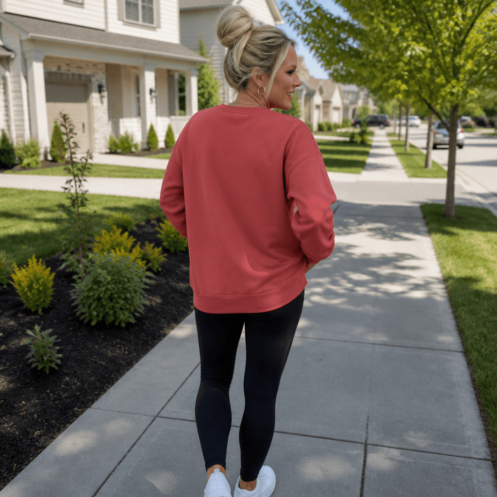 Restfield Oversized Fleece Crewneck Sweatshirt with Kangaroo Pocket