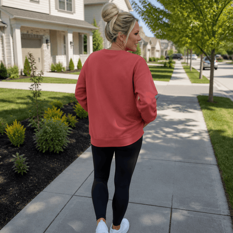 Restfield Oversized Fleece Crewneck Sweatshirt with Kangaroo Pocket