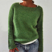 Klara Boat Neck Long Sleeve Knit Jumper for Women