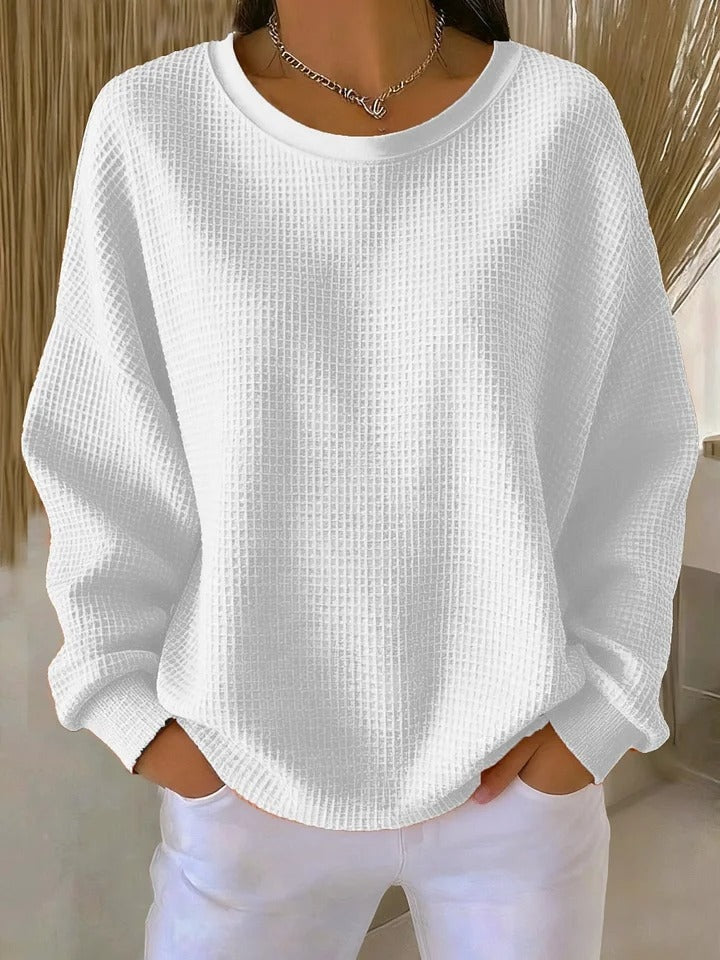 Lucille Oversized Waffle-Knit Jumper for Women
