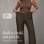 Women's Wide-Leg High-Waisted Trousers with Structured Waistband