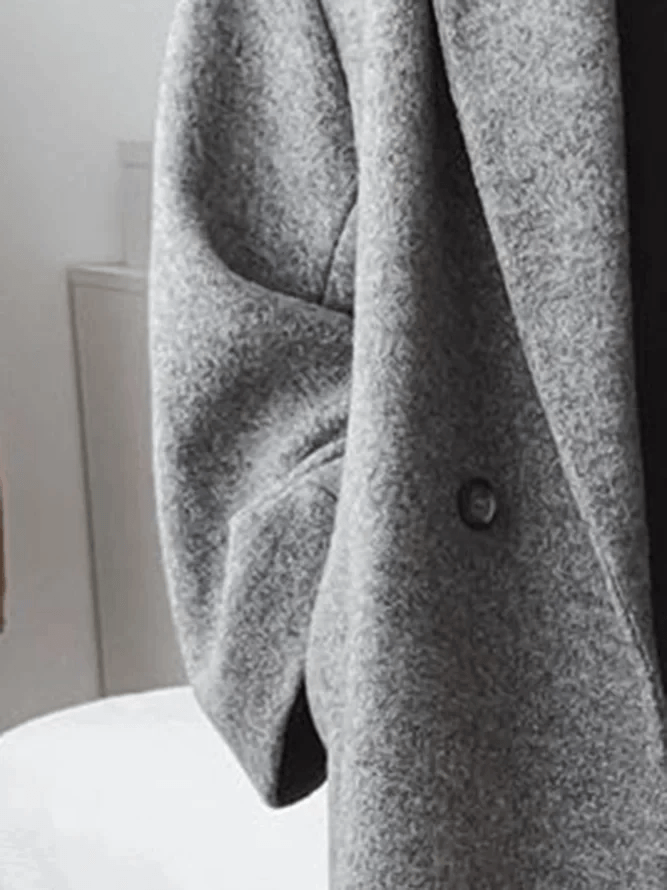 Adrienne Double-Breasted Oversized Women's Wool-Blend Winter Coat