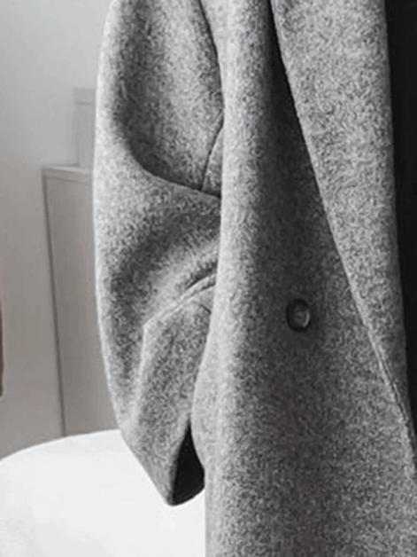 Adrienne Double-Breasted Oversized Women's Wool-Blend Winter Coat