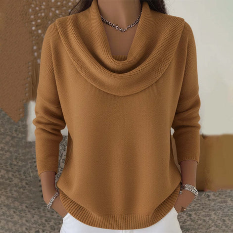 Vânia Cowl-Neck Ribbed Knit Jumper for Women