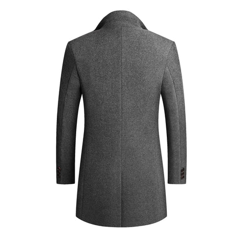 Henry Slim-Fit Wool Blend Mens Coats with Notched Lapel