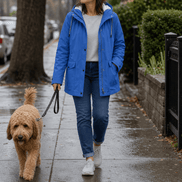 Plush-Lined Waterproof Hooded Parka Jacket for Women