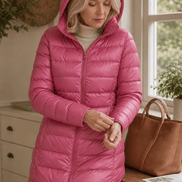 Women's Packable Quilted Puffer Jacket with Detachable Hood