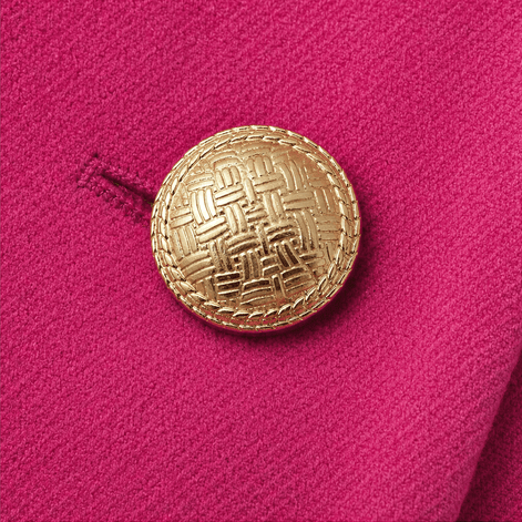 Women's Double-Breasted Wool-Look Winter Coat with Gold Buttons