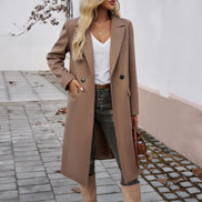 Anastasia Oversized Women's Trench Coat with Notched Lapel and Tie Belt