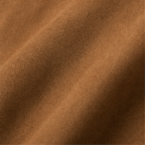Sherpa-Lined Lapel Jacket with Suede-Finish Cotton Blend