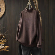 Filipa Mock-Neck Ribbed Women's Knit Jumper