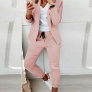 Women's Blazer and Jogger Two Piece Co Ord Set