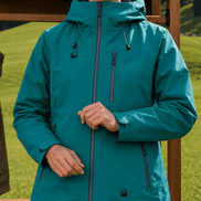 Hooded Waterproof Windproof Polyester Rain Jacket for Women