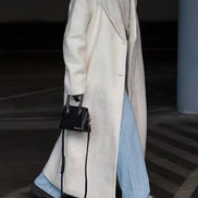 Christy Oversized Longline Wool Blend Coat for Women