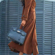 Elora Women's Belted Wool-Blend Longline Winter Coat with Shawl Collar